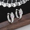 Brass Cubic Zirconia Hoop Earrings EJEW-Q014-09P-1