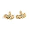 Brass Micro Pave Cubic Zirconia Charms KK-C099-01F-G-1