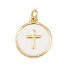 Brass Enamel Pendants KK-L251-02G-E04-1