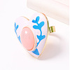Adjustable Alloy Enamel & Resin Cuff Finger Rings WG30AE2-01-2
