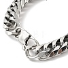 201 Stainless Steel Cuban Link Chains Bracelet for Men Women BJEW-H550-07D-P-3