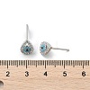 Brass Micro Pave Clear Cubic Zirconia Stud Earrings EJEW-A128-02P-2