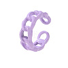 Spray Painted Alloy Oval Curb Chain Cuff Rings for Women WG64013-07-3