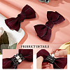 Polyester Bowknot Shoe Decorations AJEW-WH0323-25D-5