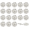 20Pcs Alloy Rhinestone Shank Buttons BUTT-ME0001-27-1