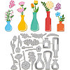 Vase Theme Carbon Steel Cutting Dies Stencils DIY-WH0309-1400-1