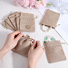 Beebeecraft Polyester Imitation Burlap Packing Pouches Drawstring Bags ABAG-BBC0001-02A-01-3