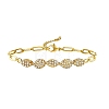 Brass Micro Pave Cubic Zirconia Bracelets for Women PW-WG55481-04-1