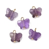 Natural Amethyst Pendants KK-D289-61G-03-1