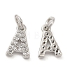 Brass Micro Pave Grade AAA Cubic Zirconia Charms ZIRC-P067-11P-A-NR-2