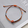Sports Theme Waxed Cord Braided Bracelets FS-WG8B70B-03-1