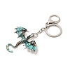 Dragon Alloy Rhinestone Pendant Keychains KEYC-G065-01G-1