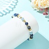 Natural Lapis Lazuli & Dyed Quartz & Non-magnetic Synthetic Hematite & Shell Pearl Beaded Bracelets for Women BJEW-JB13895-01-2