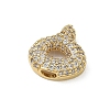 Brass Micro Pave Clear Cubic Zirconia Pendants KK-A300-02G-3