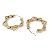 Ion Plating(IP) 201 Stainless Steel Polygon Hoop Earrings EJEW-I309-43G-2