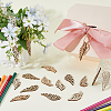40Pcs 4 Styles Unfinished Wood Chips WOOD-WH0131-97-3