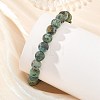 8.5MM Frosted Natural Mixed Gemstone Beaded Stretch Bracelets BJEW-JB14456-5