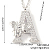 Brass Micro Pave Clear Cubic Zirconia Pendant Necklaces FS-WG7BC7F-01-1