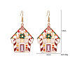 Christmas Alloy Rhinestone Dangle Earrings FS-WGC5D36-05-1