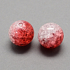Two Tone Transparent Crackle Acrylic Beads CACR-R009-14mm-02-1