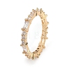 Brass Micro Pave Cubic Zirconia Finger Rings CU-CBA8D1E-01G-2