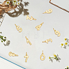 10Pcs 10 Styles Brass Charms KK-BBC0025-93-7