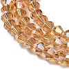 Transparent Electroplate Glass Beads Strands LS-GLAA-F029-3mm-A18-3