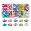 60Pcs 10 Colors Rondelle Resin European Beads RPDL-YW0001-09-1