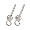 Non-Tarnish 304 Stainless Steel Stud Earring Findings STAS-O004-10A-P-1