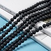 Natural Black Agate Bead Strands X-G-H056-6mm-6