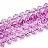 Crackle Transparent Glass Beads Strands GLAA-N063-8mm-05-1