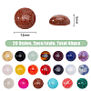 40Pcs 20 Styles Natural & Synthetic Mixed Gemstone Cabochons G-FH0001-90-2