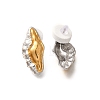 304 Stainless Steel Two Tone Stud Earrings EJEW-G422-04GP-01-2