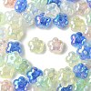 50Pcs UV Plating Rainbow Iridescent Acrylic Beads PACR-CJ0001-27-1