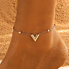 Stainless Steel Link Chain Anklet for Women WG34D3C-02-1