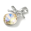 Brass Micro Pave Cubic Zirconia Charms KK-P283-23P-2