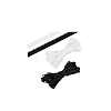 25M 2 Colors Flat Polyester Elastic Cord with Flower Edge OCOR-BC0006-90-7