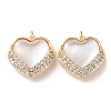 Brass Micro Pave Cubic Zirconia & Sea Shell Charms KK-Q779-06G-1