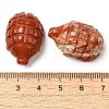 Natural Red Jasper Carved Hedgehog Statues Ornament DJEW-C019-03A-3