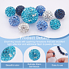 Olycraft 100Pcs 5 Colors Polymer Clay Pave Rhinestone Beads RB-OC0001-10A-4