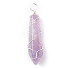 Natural Faceted Gemstone Pendants PALLOY-JF01296-2
