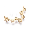 Brass Micro Pave Cubic Zirconia Pendants ZIRC-F099-20G-01-2