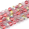 Synthetic Moonstone Beads Strands G-R375-8mm-A17-2