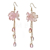 Flower Dangle Earrings EJEW-TA00636-01-2