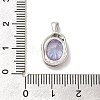 Platinum Brass Micro Pave Cubic Zirconia Pendants KK-U031-02P-06-3