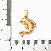 304 Stainless Steel Micro Pave Clear Cubic Zirconia Pendants CU-CBA703A-01G-06-3