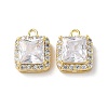 Brass Micro Pave Cubic Zirconia Charms KK-F872-18G-1