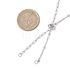 304 Stainless Steel Satellite Chain Paperclip Chain Slider Necklace Making AJEW-JB01495-01-2