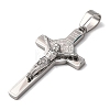 304 Stainless Steel Religion Jesus Cross Pendants X-STAS-F323-12P-2