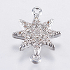 Brass Micro Pave Cubic Zirconia Links KK-F737-32P-RS-1